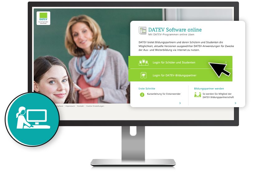 Ansicht von DATEV Software online Startseite